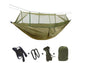 Outdoor Parachute Cloth Hammock Couble with Mosquito Net Light Portable Army Green Insect-proof Camping Aerial Tent