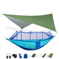 Outdoor Parachute Cloth Hammock Couble with Mosquito Net Light Portable Army Green Insect-proof Camping Aerial Tent