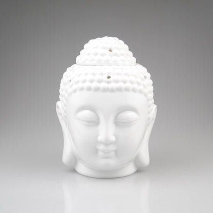 Buddha Head Aromatic Oil Burner Ceramic Aromatherapy Lamp Candle Aroma Furnace Oil Lamp Essential Home Deco Incense Burner
