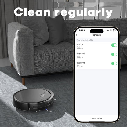 Robot Vacuum And Mop, 3 In 1 Combo Cleaner For Home With Pet Hair And Hard Floor, 5000Pa Suction, 120 Mins Run Time,Self-Charging,Super Thin Body