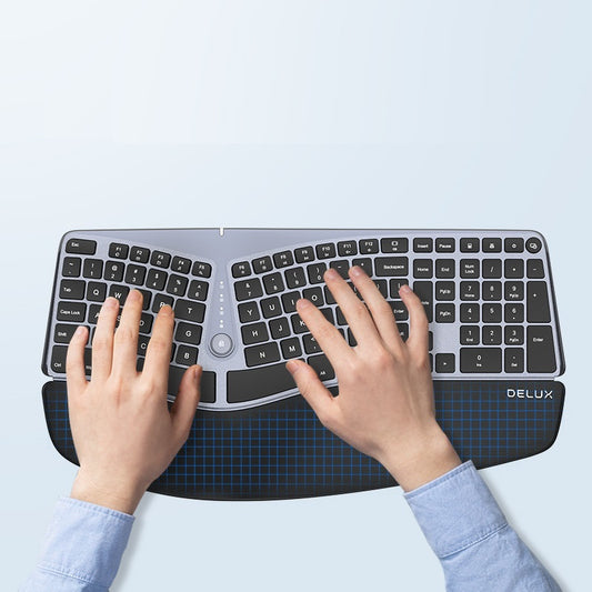 Ergonomic Bluetooth 2.4 Wireless Silent Keyboard